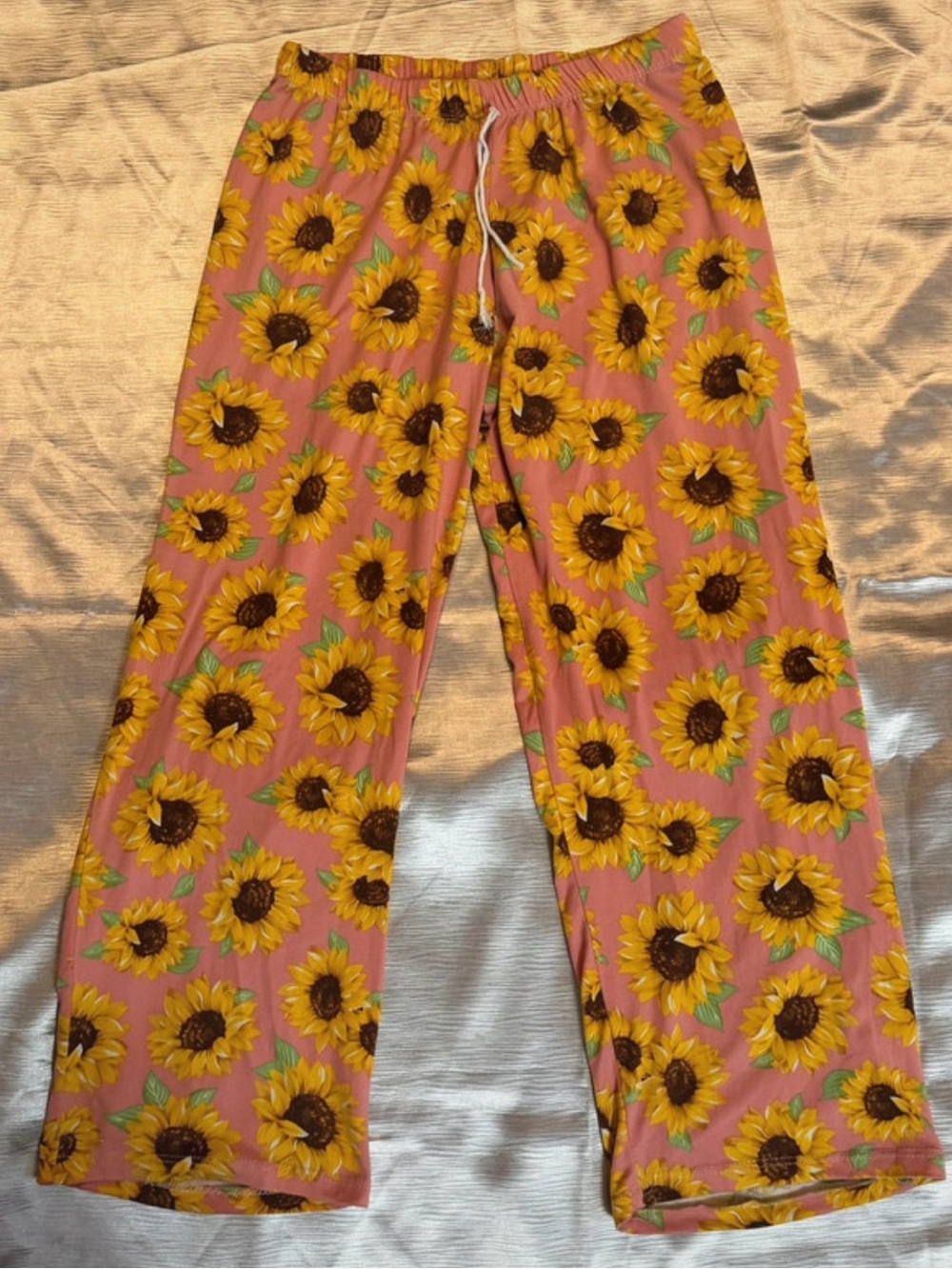 Bobbie Brooks Pink Sunflower Print pajama pants